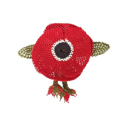 Broş İğne Oyası Yaka İğnesi Gelincikli Elişi İğne Oyası  