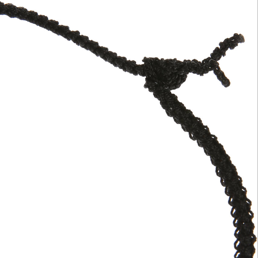 Kolye Menekşe Çiçekli Tasma Kolye Elişi İğne Oyası 50 Cm Sarı-Siyah - 6