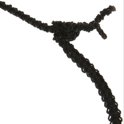 Kolye Yıldız Çiçekli Tasma Kolye İnce Elişi İğne Oyası 50 Cm Mor-Siyah - 6