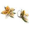 Küpe Mini Çiçek Küpe Elişi İğne Oyası Cm Sarı - Thumbnail (3)