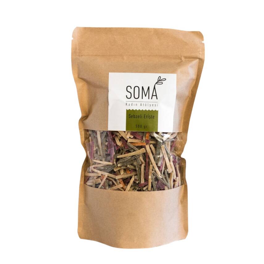 Makarna Sebzeli Erişte Katkısız El Yapımı Köy Yumurtalı 500 Gr - 1