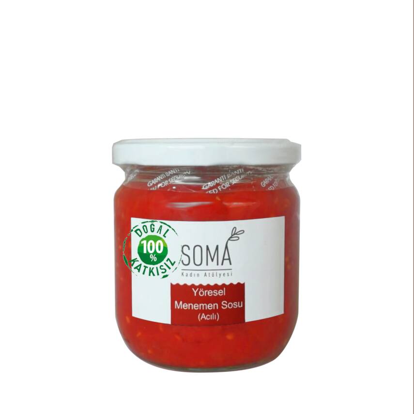 Salça Sos Yöresel Menemen Sosu Acılı Katkısız Ev Yapımı 380 Gr - 1