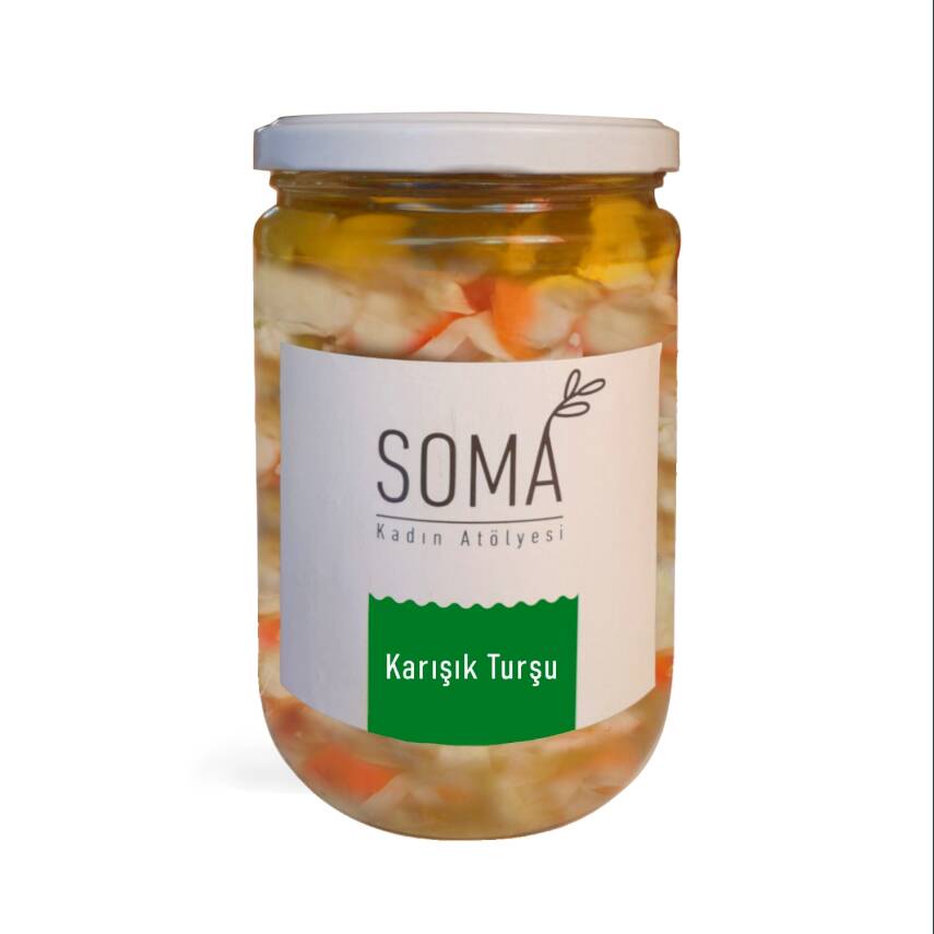 Turşu Karışık Turşu Katkısız Ev Yapımı 650 Gr Net.400Gr - 1