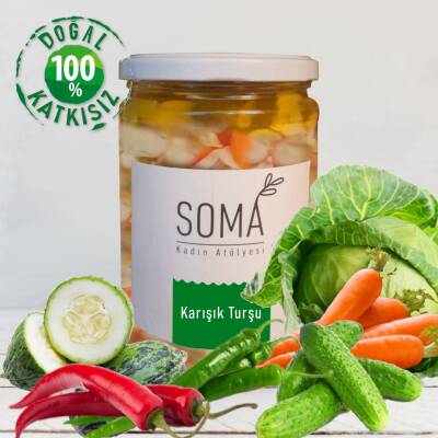 Turşu Karışık Turşu Katkısız Ev Yapımı 650 Gr Net.400Gr - 3