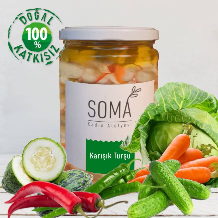 Turşu Karışık Turşu Katkısız Ev Yapımı 650 Gr Net.400Gr - 3