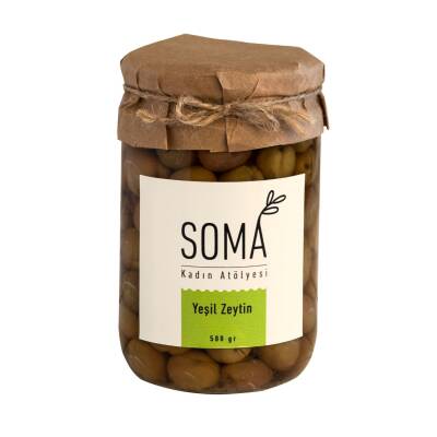 Zeytin Yeşil Zeytin Boyasız Katkısız 500 Gr - 1