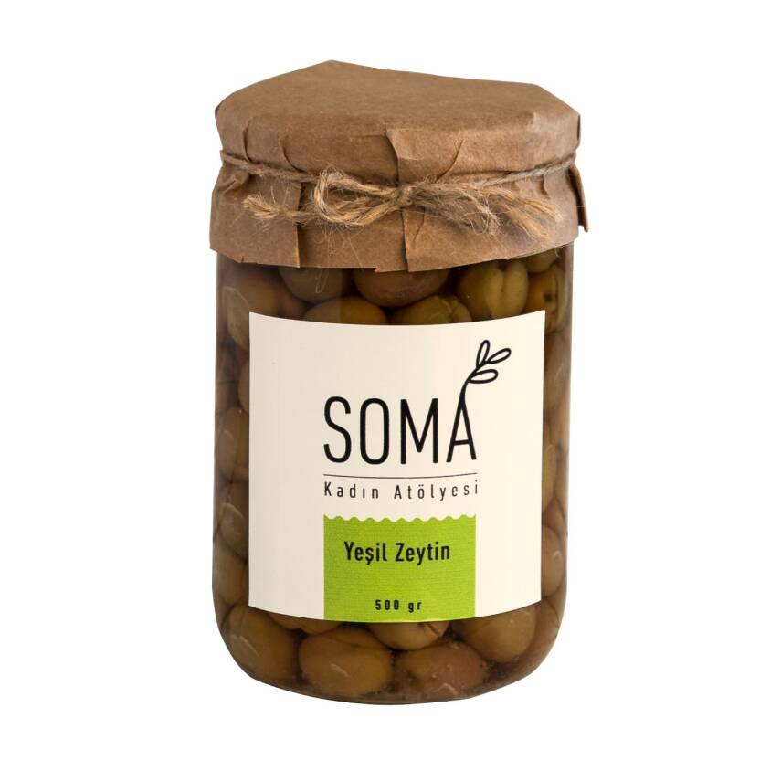 Zeytin Yeşil Zeytin Boyasız Katkısız 500 Gr - 1